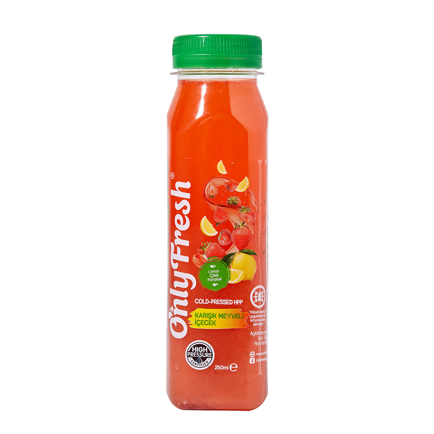 Only Fresh Çilekli Limonata Karışık Meyve Suyu İçecek 250 Ml
