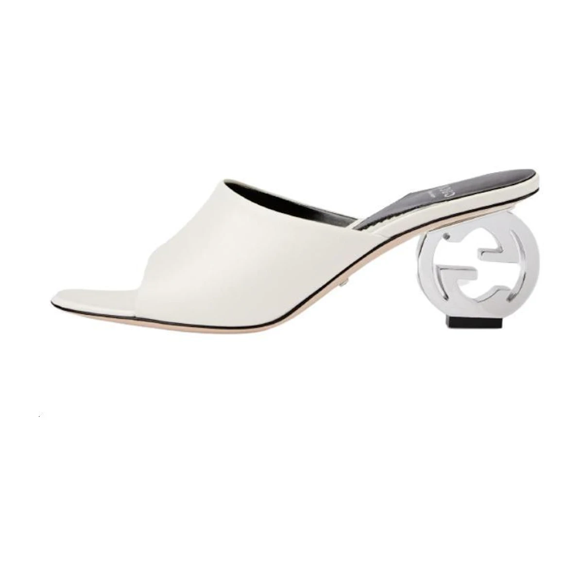 W) （女性用）グッチ レザースライド 'ホワイト' 772569-C9D00-9022