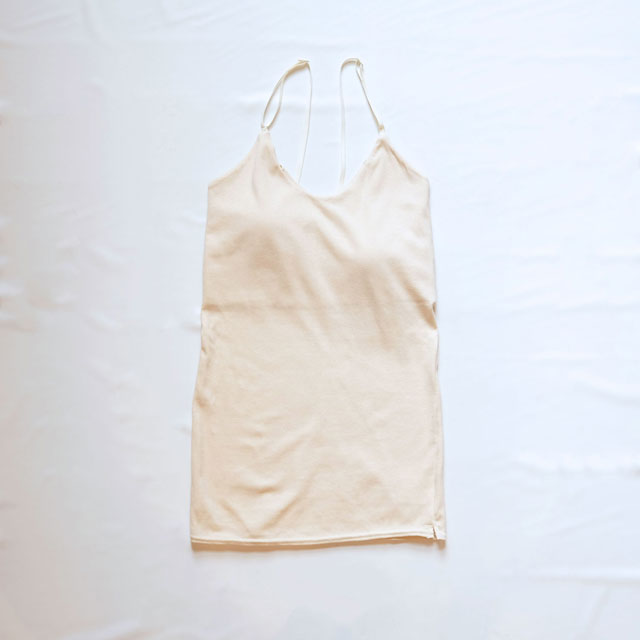 コットンシルクパッド入りキャミ
