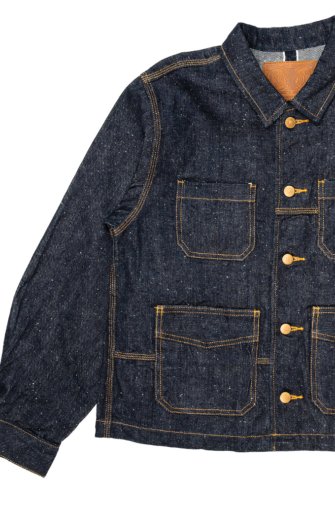 Self Edge x Brain Dead Cotton/Linen Blend Slub Denim Chore Jacket