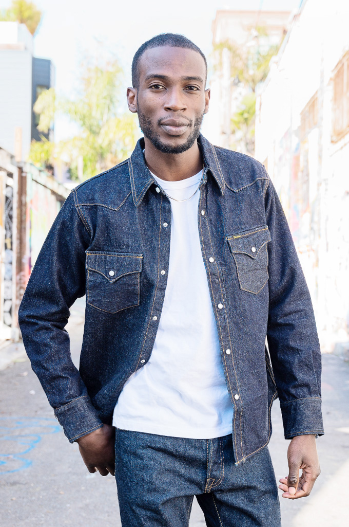 Studio D'Artisan 14oz Denim Western Snap Shirt