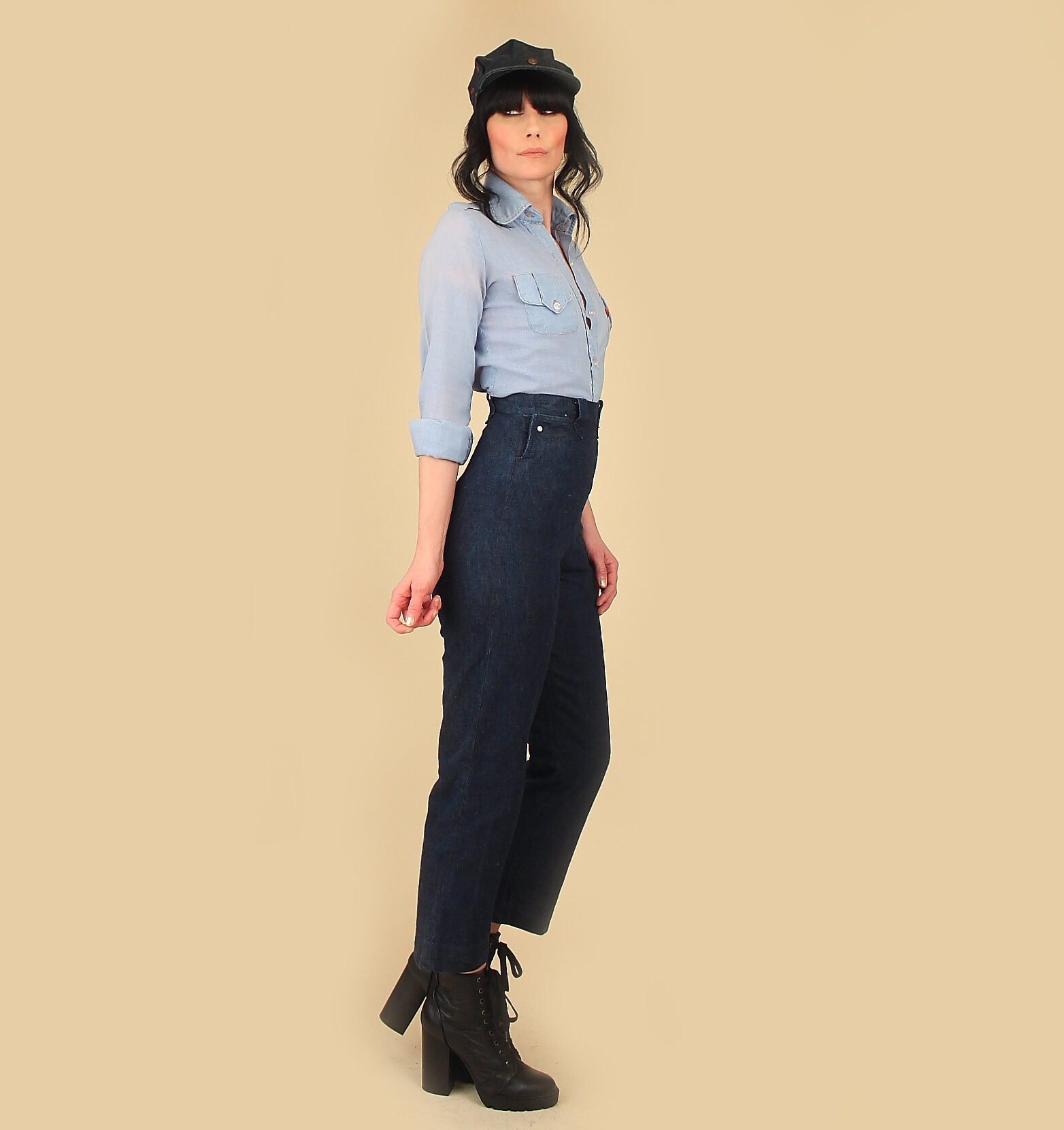 Levi's Short Horn Ranch Jeans // 1950's Sanforized Dark Denim