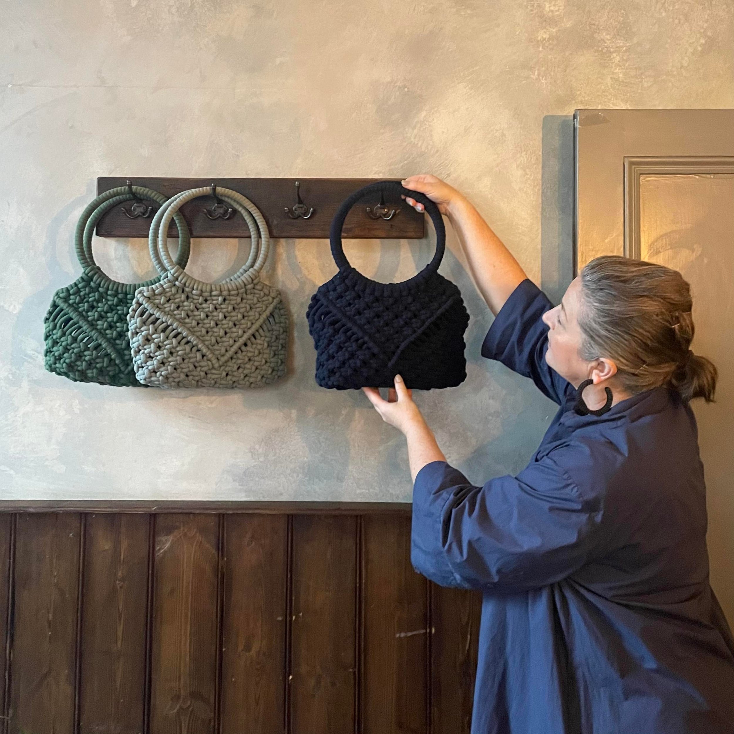 chita' designer bag macramé hard copy pattern & video tutorial