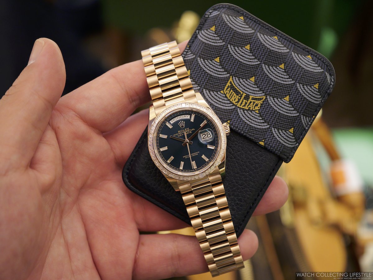 W&W 2024: Rolex Day-Date 36 Everose Blue-Green Dial ref. 128395TBR