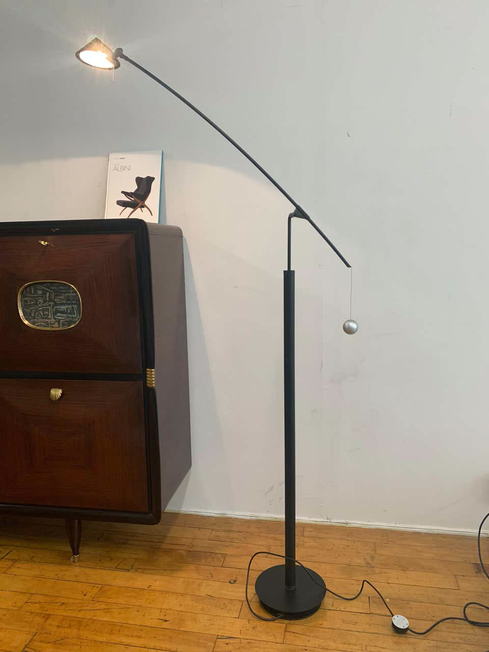 Artemide Nestore Floor Lamp, Black — Designitalia Italian Mid
