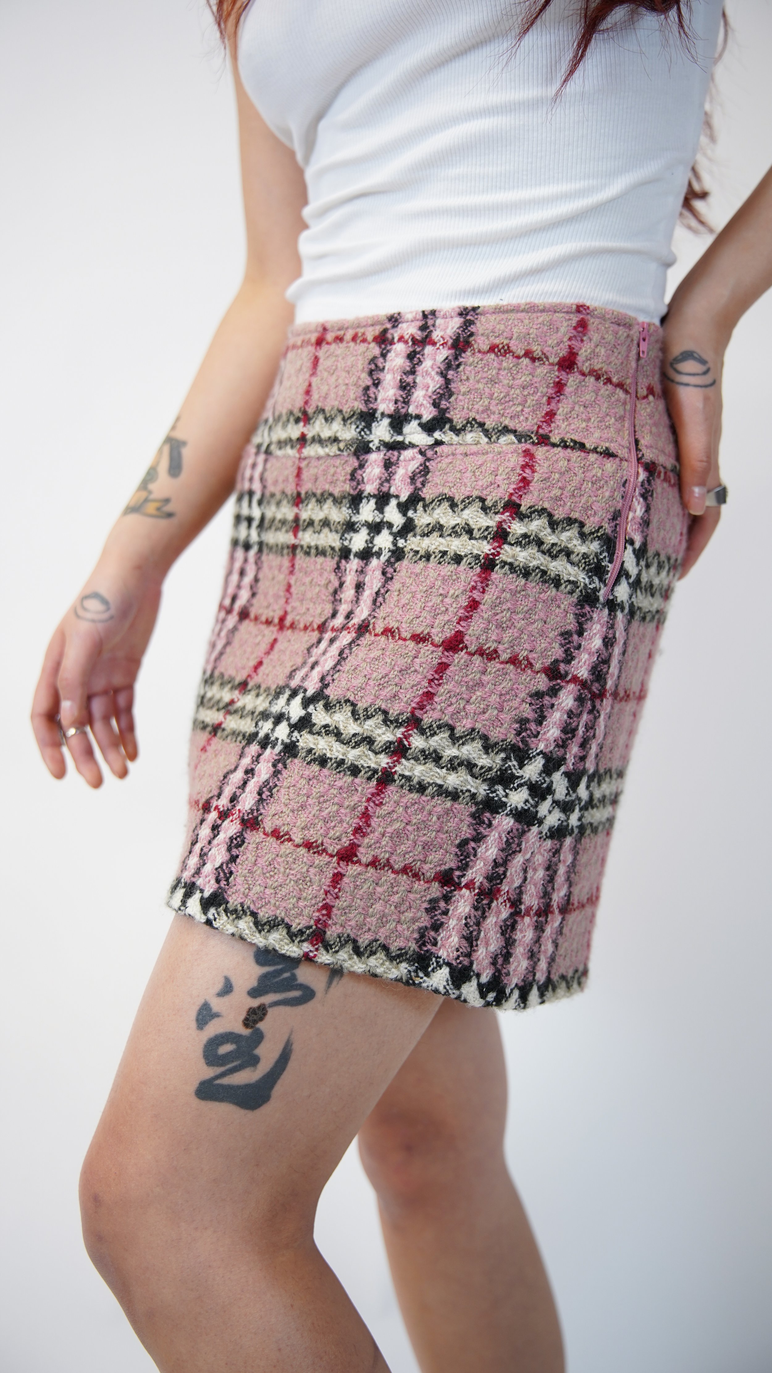 Burberry wool-blend mini check skirt. — Check It Vintage