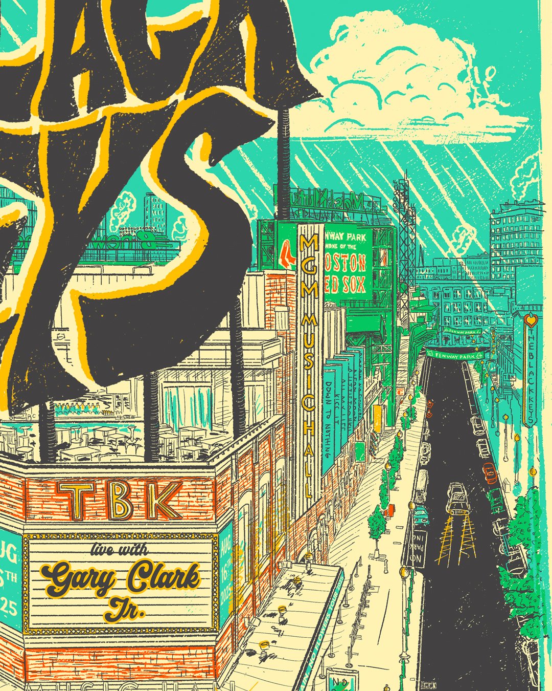 The Black Keys Poster Live at MGM Music Hall at Fenway Park, in