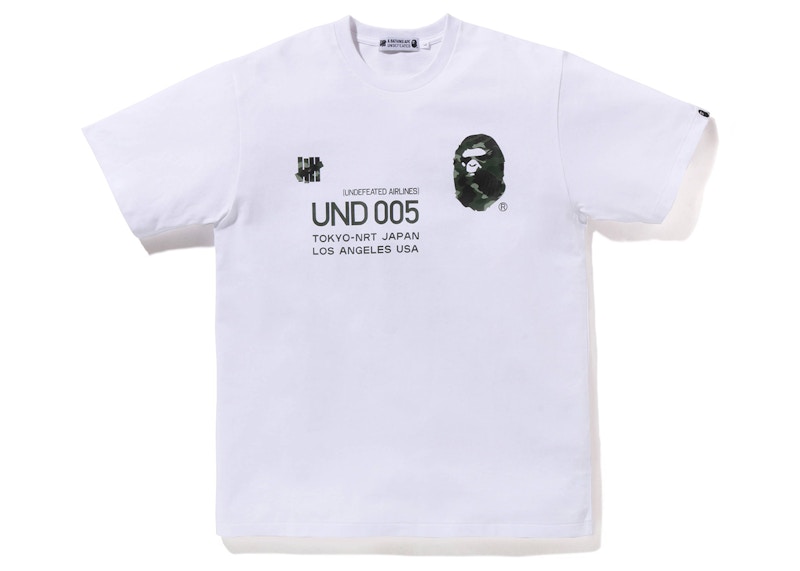 BAPE x Undefeated 005 Tee (FW22) White Green Men's - FW22 - US