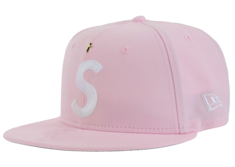 Supreme Gold Cross S Logo New Era Fitted Hat Pink - SS24 - US