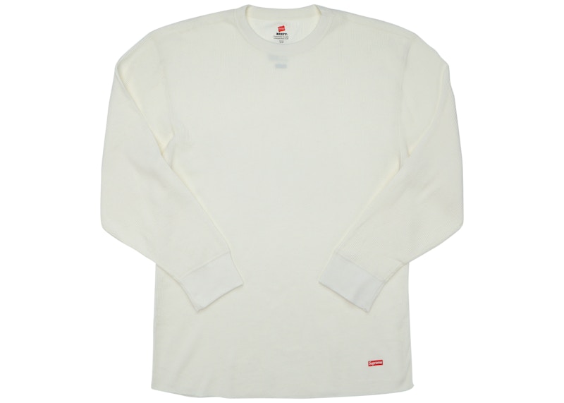 Supreme Hanes Thermal Crew (1 Pack) Natural Men's - FW18 - US