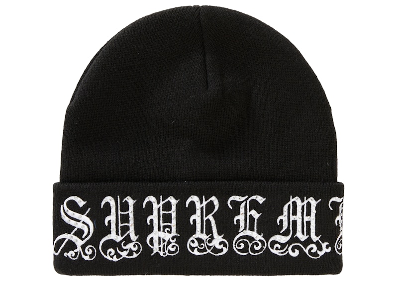 Supreme Old English Rhinestone Beanie Black - SS21 - GB