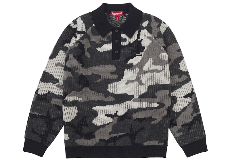 Supreme Small Box Polo Sweater (FW25) Snow Camo Men's - FW25 - US
