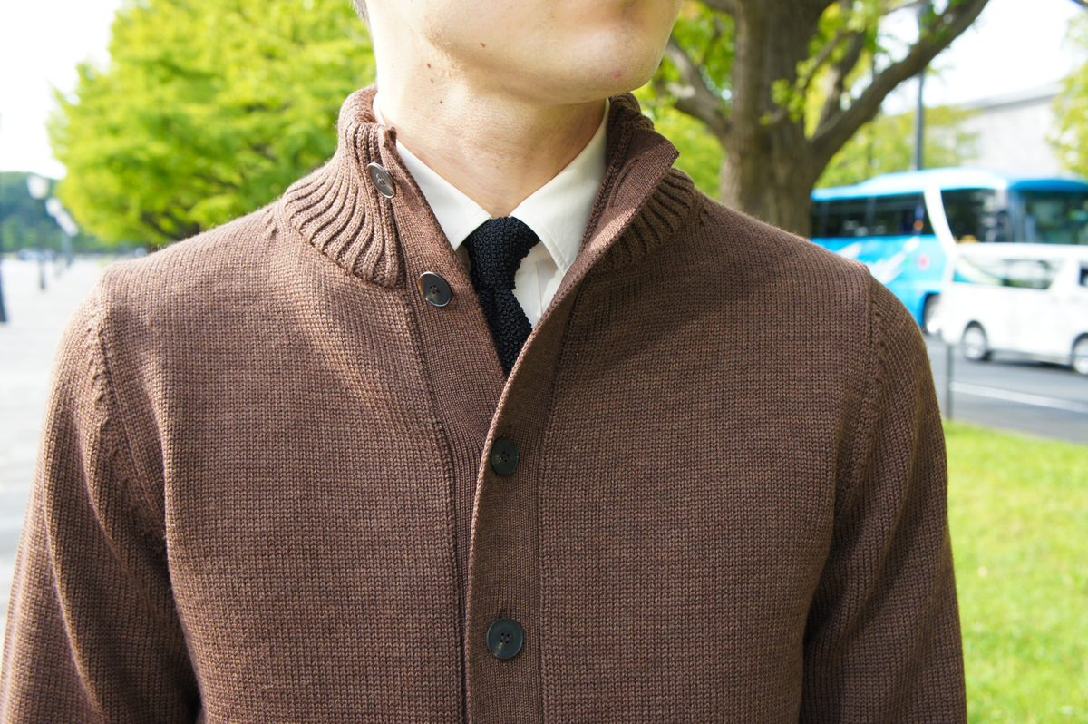 スタンドカラーカーディガン | 読む、鎌倉シャツ