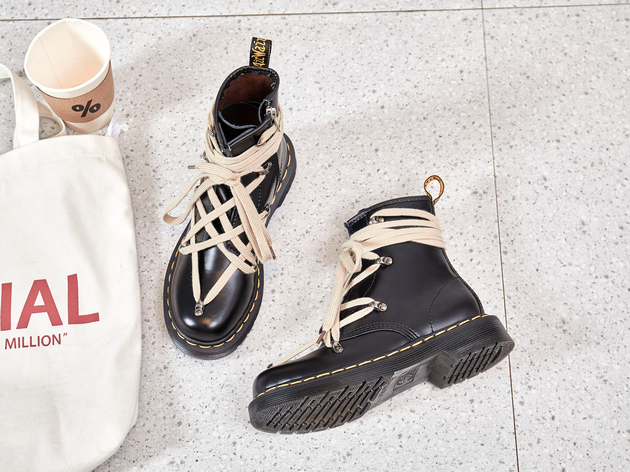 Купить Ботинки Rick Owens x Dr. Martens 1460 Bex Sole Boot