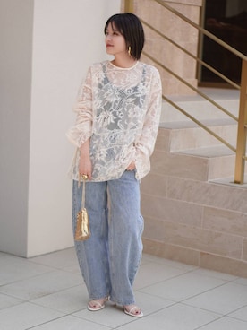 Curensology(カレンソロジー)/＜&RC＞カーヴィーデニムパンツを使った