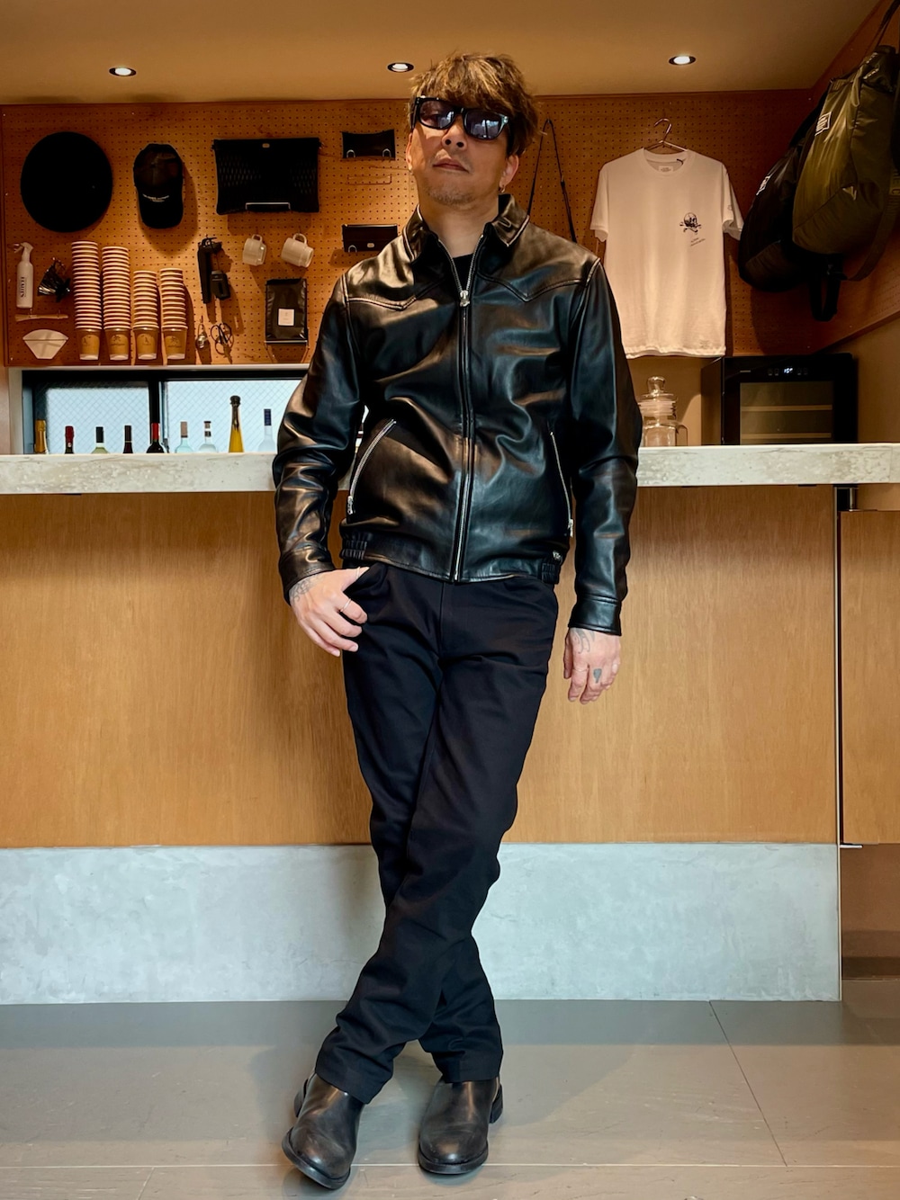 KOJI(GARDEN CREW)｜CRIMIEのライダースジャケットを使った