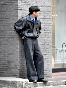 Wide buggy denim/ワイドバギーデニムを使った人気ファッション
