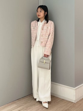 CELFORDのノーカラージャケットを使った人気ファッション