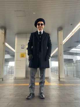 A.P.C.のチェスターコートを使った人気ファッションコーディネート - WEAR