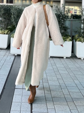 CLANE/クラネ】MIX FUR COCOON COAT/ミックスファーコクーンコートを