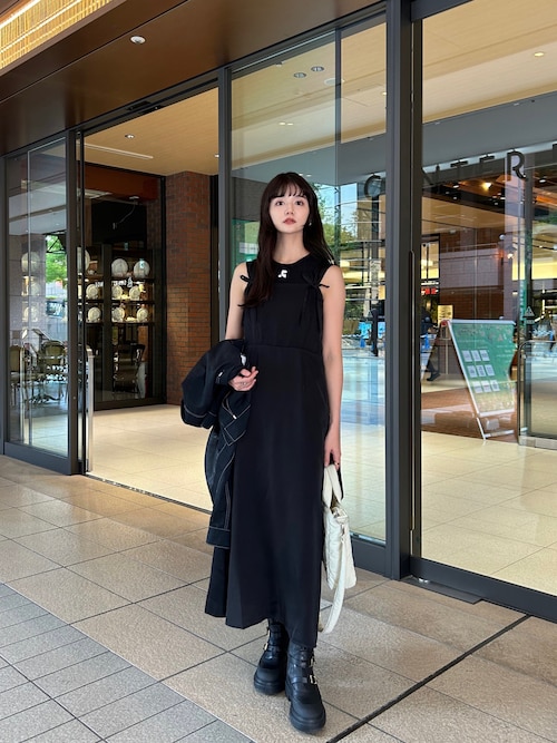 satin ribbon onepiece/サテンリボンキャミワンピース【Sサイズ展開