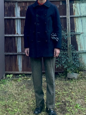 PHIGVELのピーコートを使ったメンズ人気ファッションコーディネート - WEAR