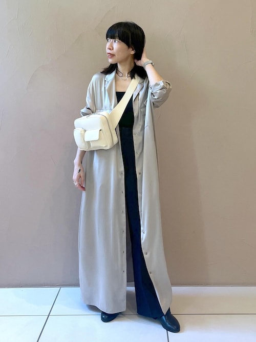 24AW]GENTLE SILKシャツワンピース【セットアップ対応】（シャツ