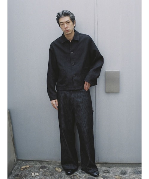 LIDNM（リドム）の「LINEN CROPPED CHORE JACKET（ブルゾン）」 - WEAR