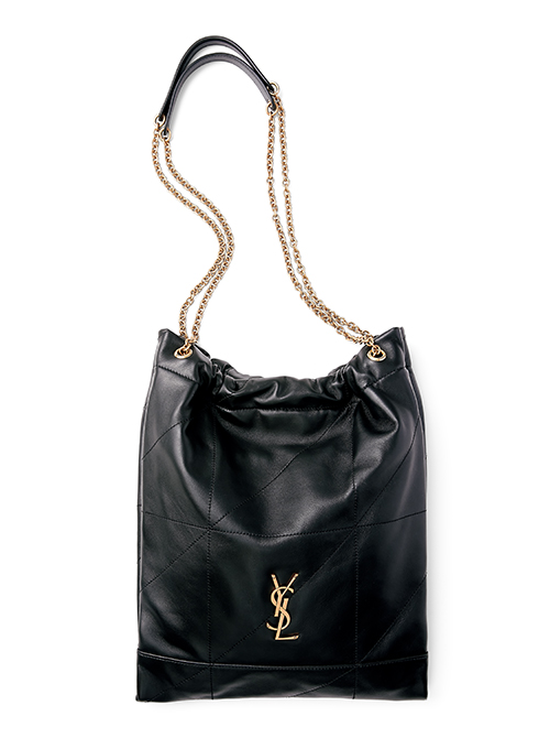 サンローラン」の人気シリーズの新作は、使い勝手のいい“巾着型バッグ