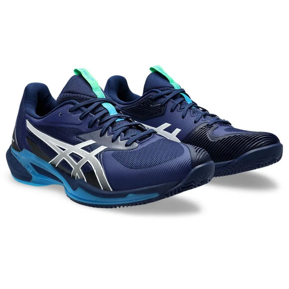 Tênis Asics Solution Speed FF 3 Clay Azul Verde e Branco