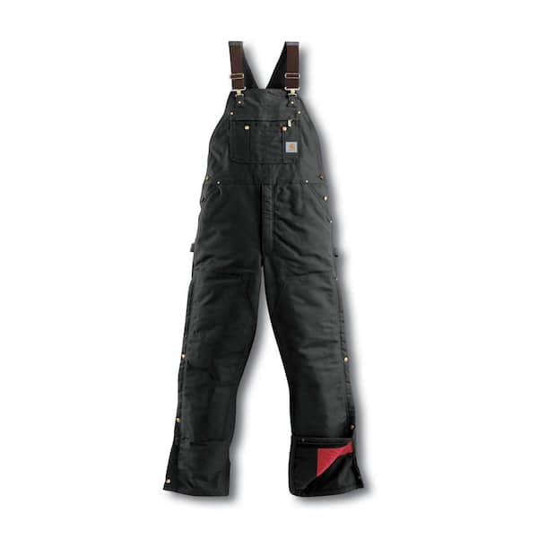 Carhartt Men's 32 in. x 30 in. Black Cotton Midweight Unlined Bib