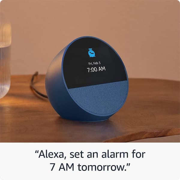 Amazon Echo Spot (2024 Release) Smart Alarm Clock with Vibrant