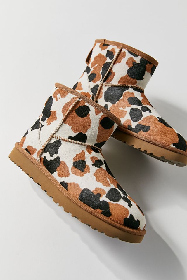 UGG Classic Mini Cow Print Calf Hair Boot | Urban Outfitters