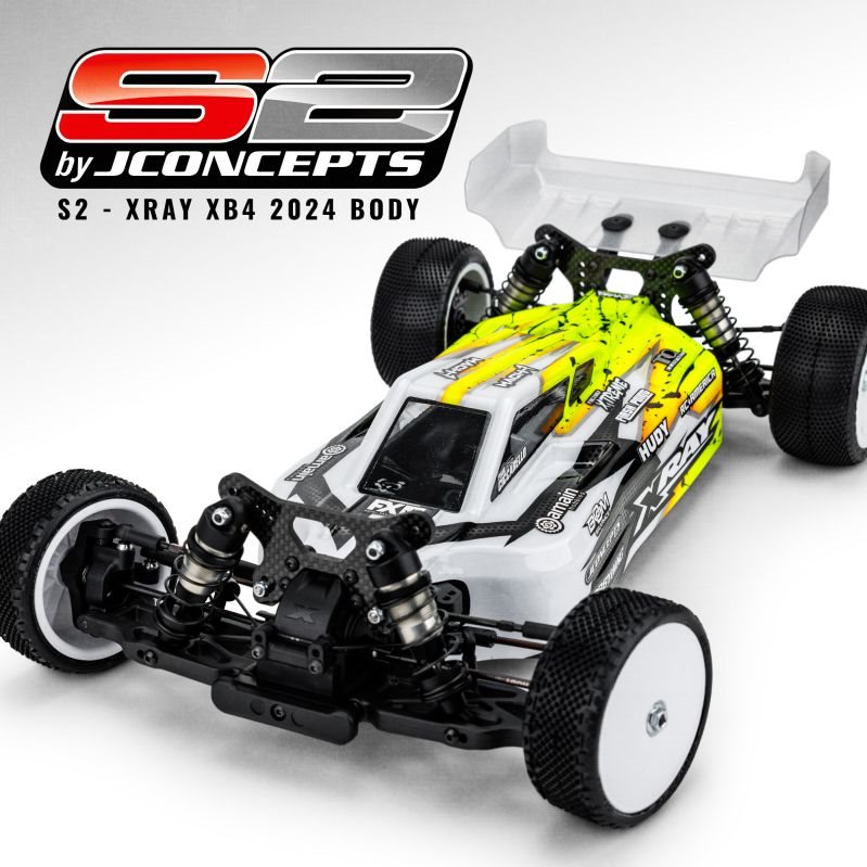 J Concepts S2 - Xray Xb4 2024 Body W/ Carpet/Turf/Dirt Wing (J