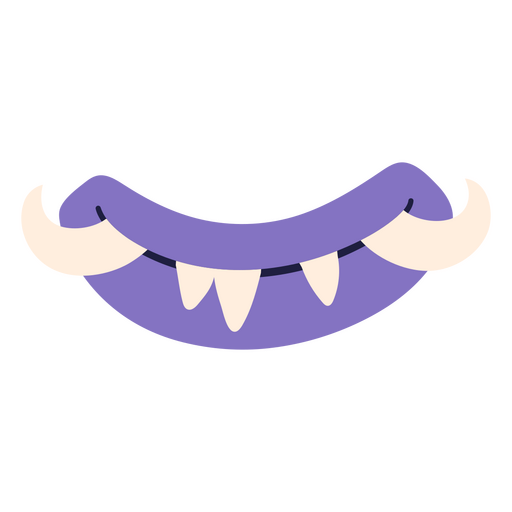 Purple Monster's Mouth PNG & SVG Design For T-Shirts