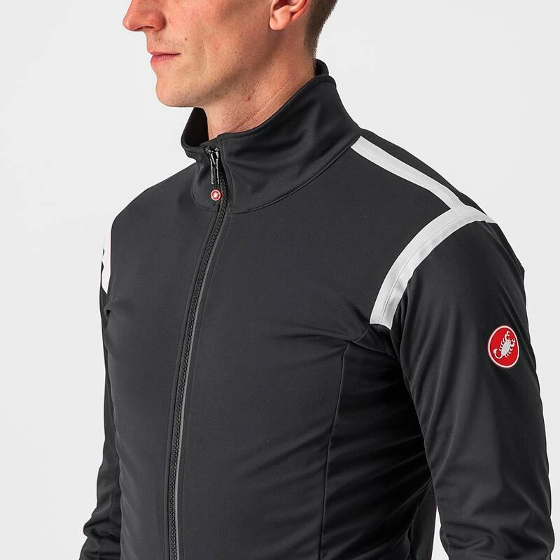 Castelli Mens Alpha Ros 2 Light Jacket (Light Black/White/Black) | Spo