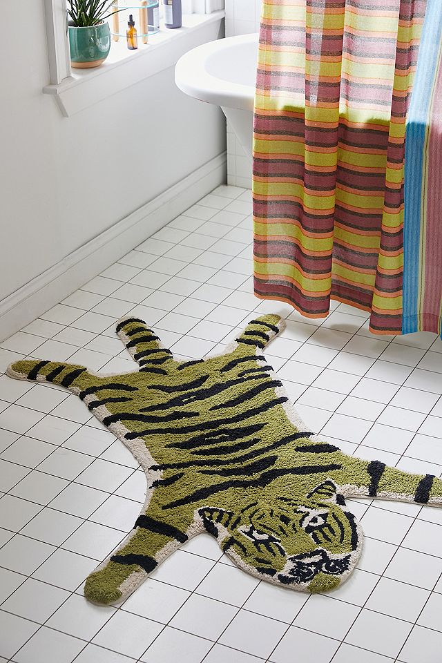 Green Tiger Bath Mat | Urban Outfitters UK