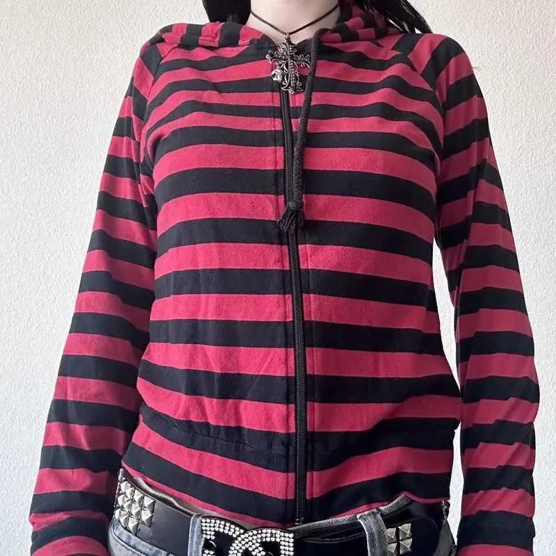 E Girl Gothic Emo Mall Goth Sweatshirts 2000s Retro Y2K Grunge