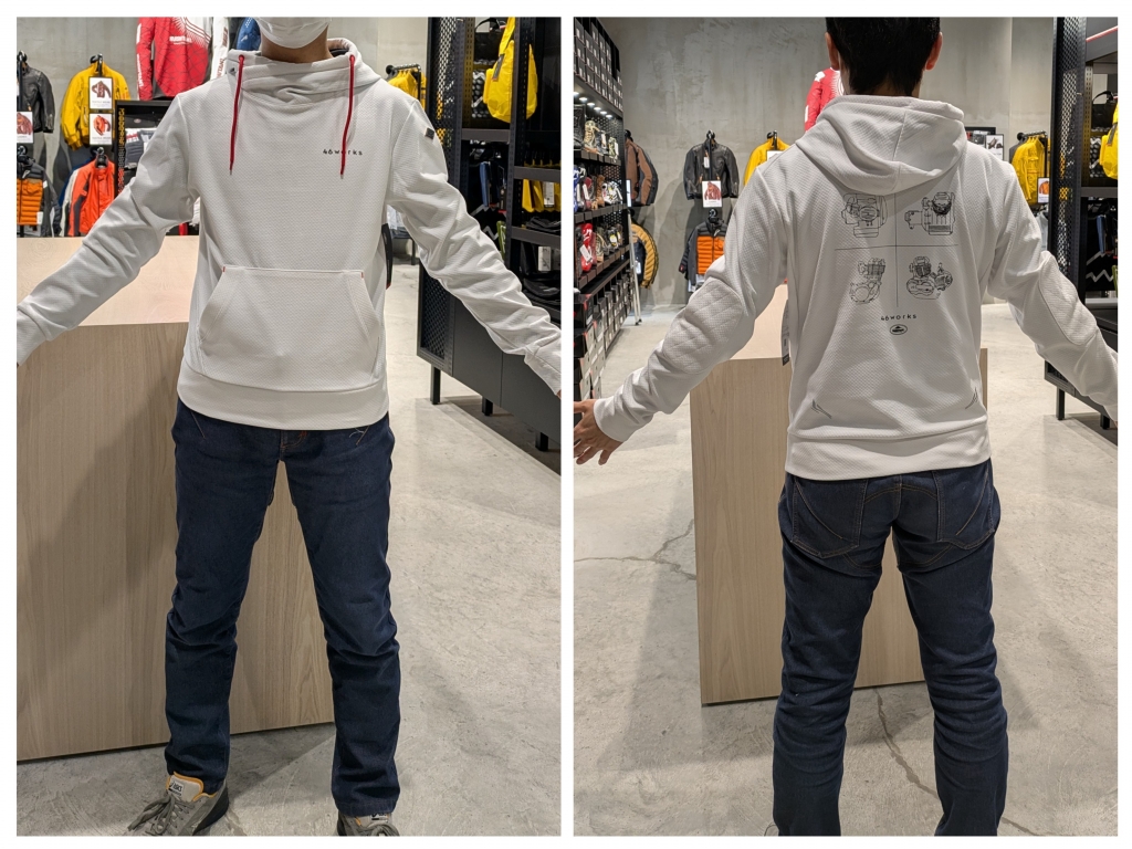 入荷速報】K-1358W 46works プルアップパーカー：KUSHITANI 大阪店