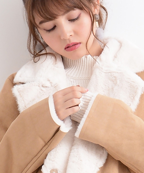 amelier】フェイクムートンハーフコート/MAJESTIC LEGON