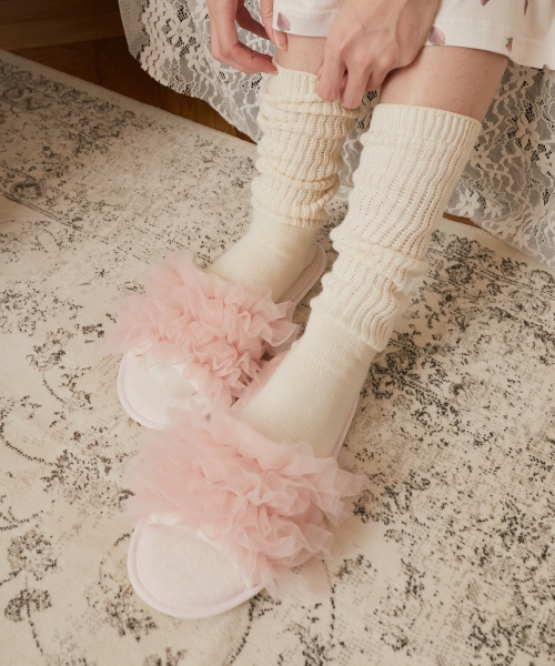 チュールフリルルームシューズ/MAJESTIC LEGON(マジェスティックレゴン
