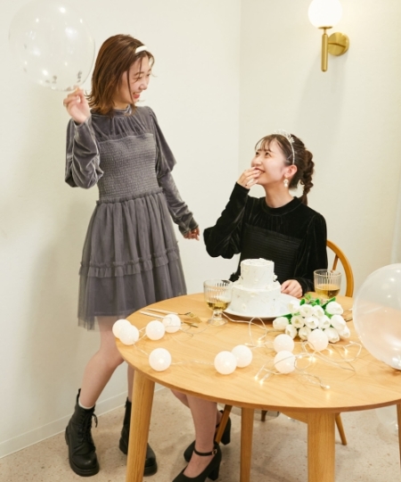 チュールレイヤードミニワンピ/MAJESTIC LEGON(マジェスティックレゴン