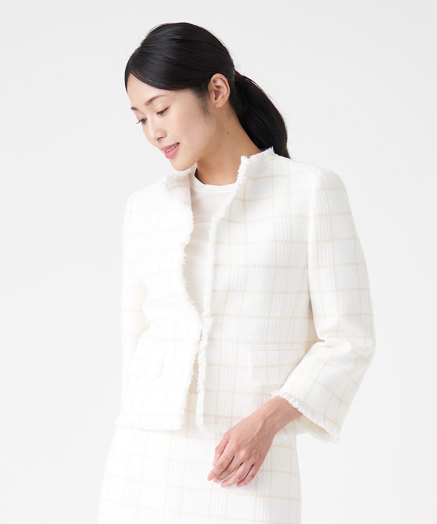 セットアップ対応商品】ツイードチェックジャケット|LANVIN COLLECTION