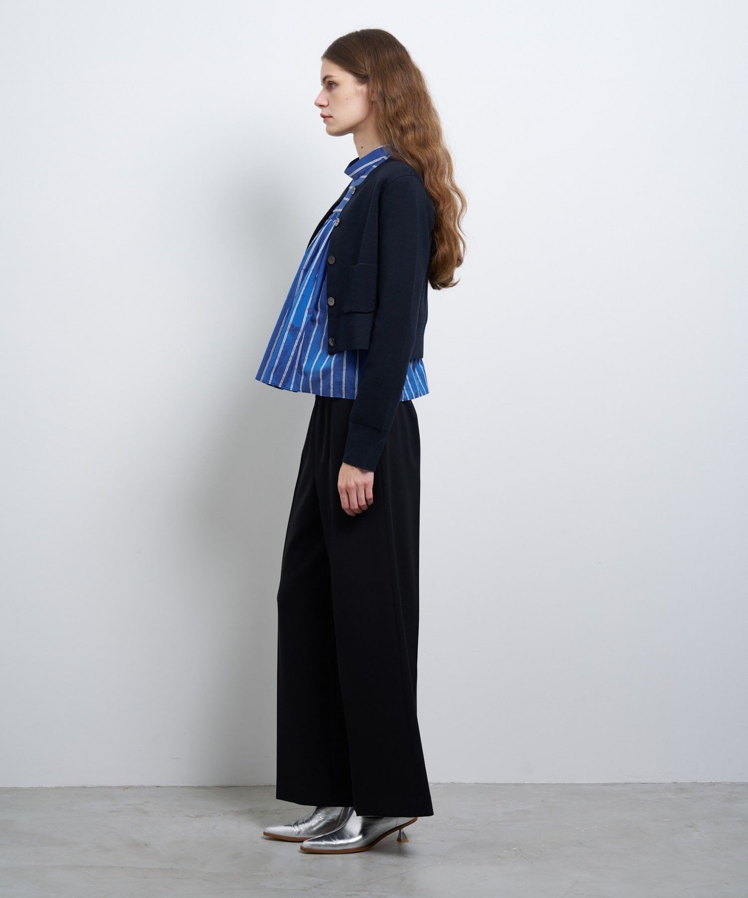 ダブルフェイスショートカーディガン|LANVIN en Bleu | LANVIN en Bleu