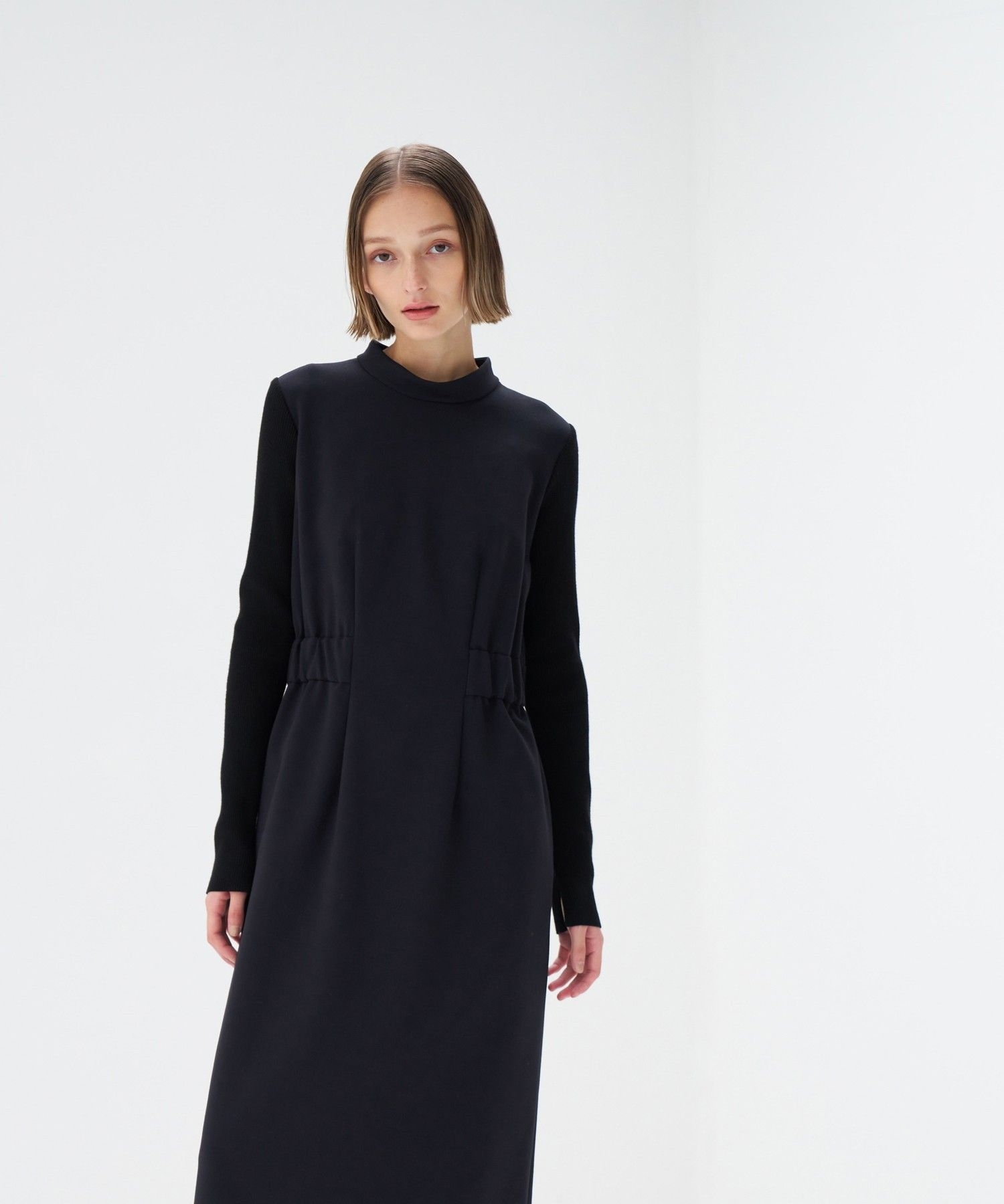 TRダブルクロスニットスリーブワンピース|LANVIN en Bleu | LANVIN en