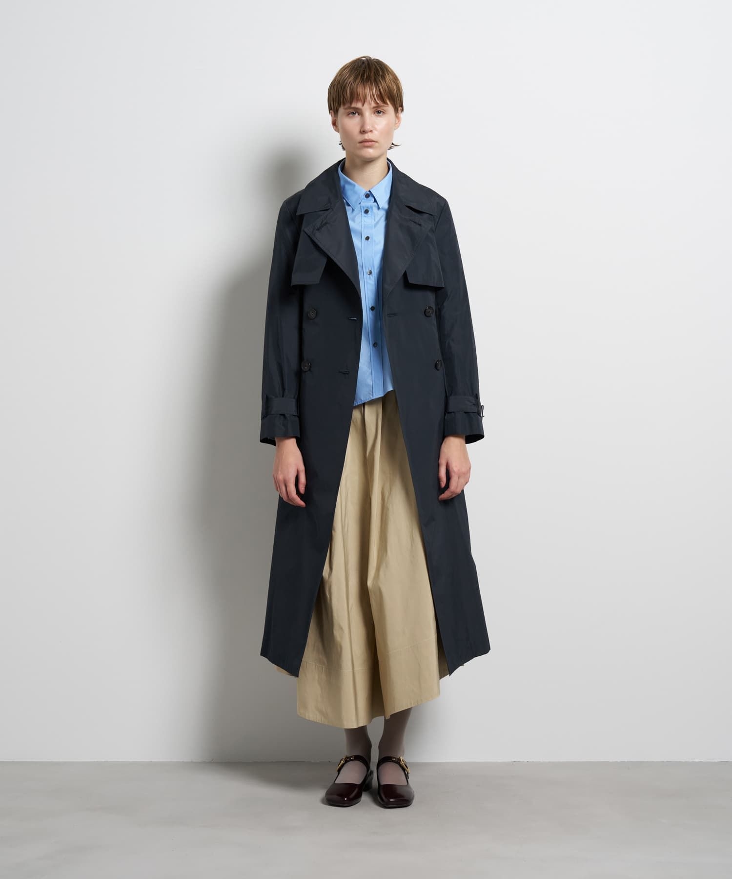 シルクシャンブレータフタトレンチコート|LANVIN en Bleu | LANVIN en