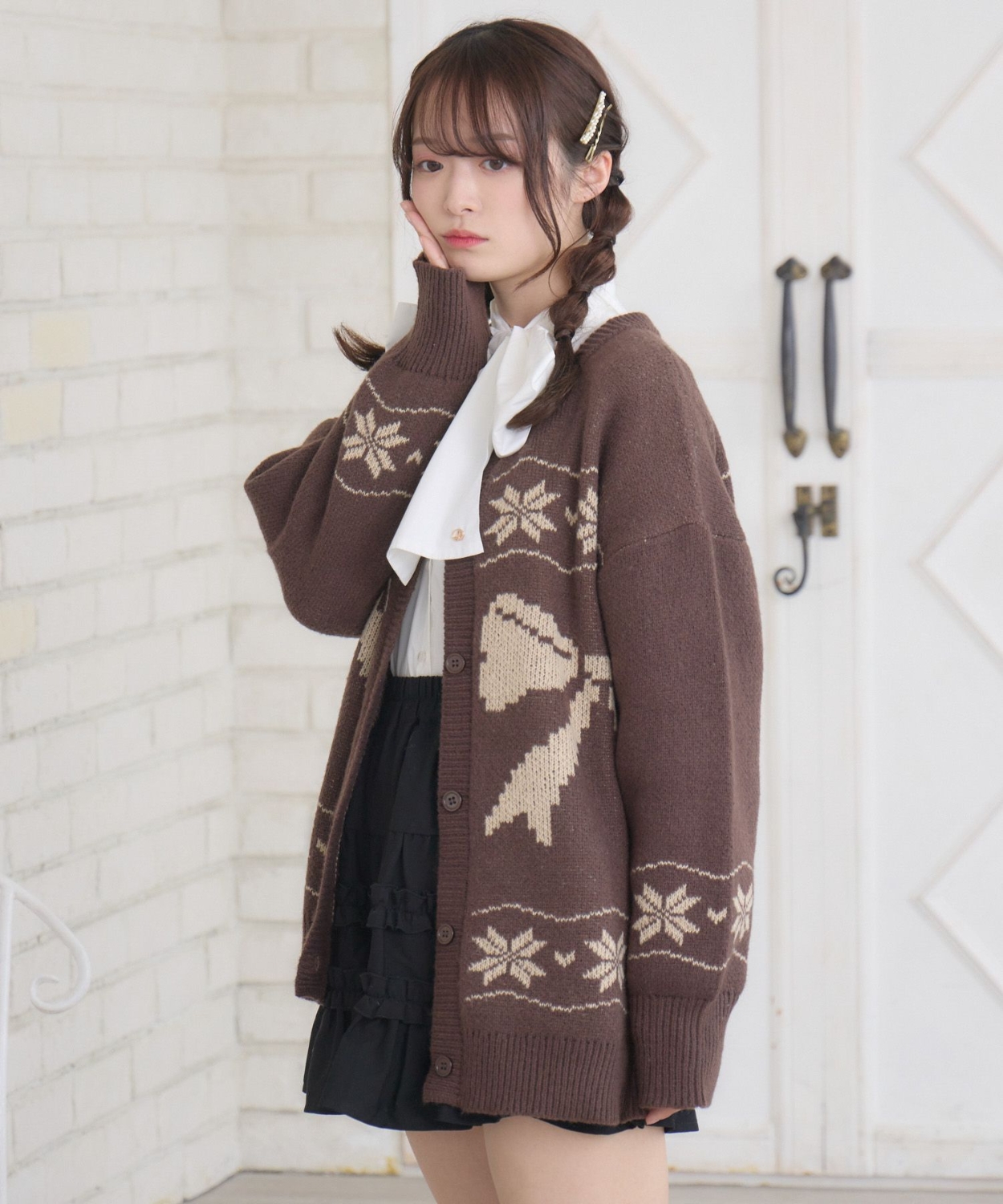 リボンノルディックカーデ|ems excite | RETRO GIRL ONLINE STORE