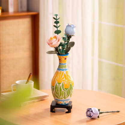 Puzzle Vase Summer Blossoms Sunset Mosaic VAS001 – ROKR