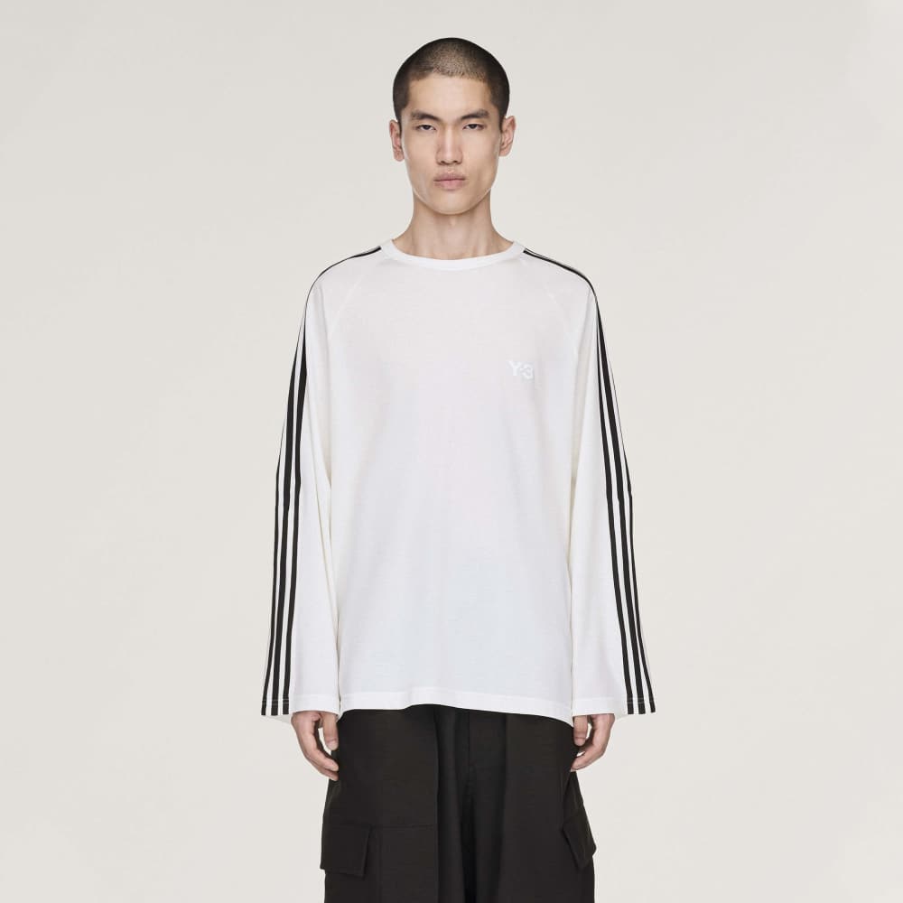 Y-3 LONG SLEEVE TEE 3-STRIPES Y-3│Y-3 ワイスリー