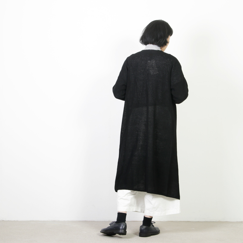BATONER (バトナー) ドライリネンロングカーディガン